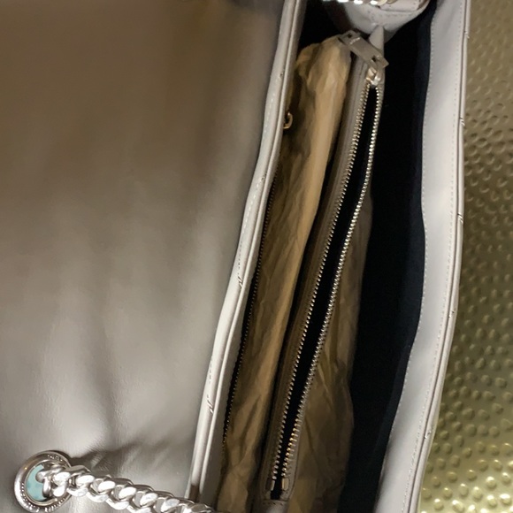 Large Loulou Chain Bag PearlGray Matelassé Leather - Picture 12 of 16